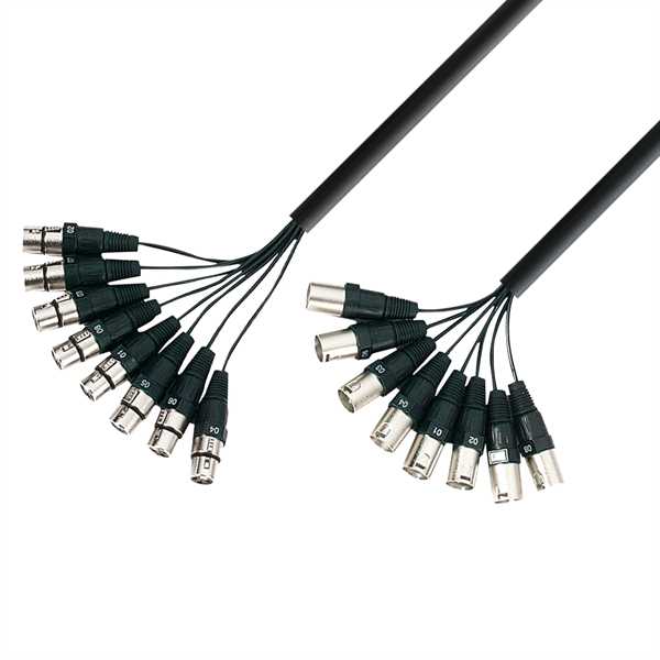 ah Cables - Submulticore 8x XLR(m) - XLR(f) 5m