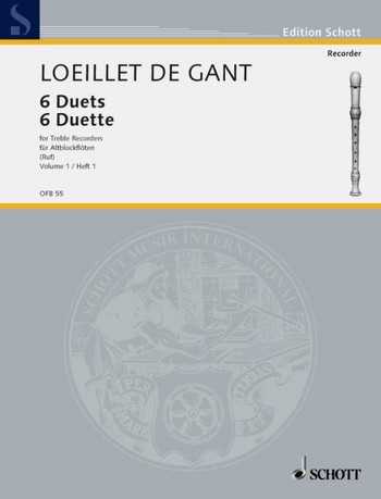 Loeillet de Gant 6 Duette Band 1 : für 2 Altblockflöten