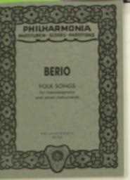 Luciano Berio Folk Songs : für Mezzosopran und 7 Instrumente Studienpartitur