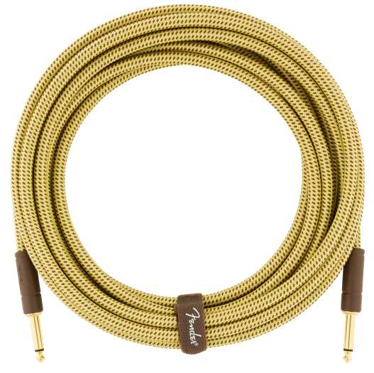 Fender Deluxe Series Instrument Cable, Tweed Straight/Straight, 18.6&#039;