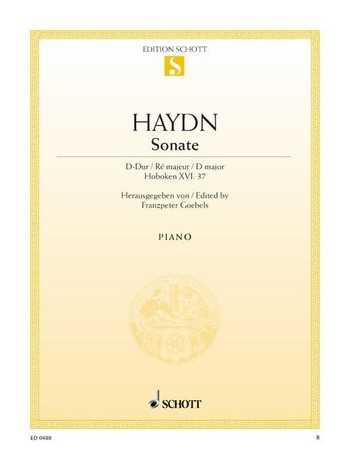 Franz Joseph Haydn Sonate D-Dur Hob.XVI:37 : für Klavier