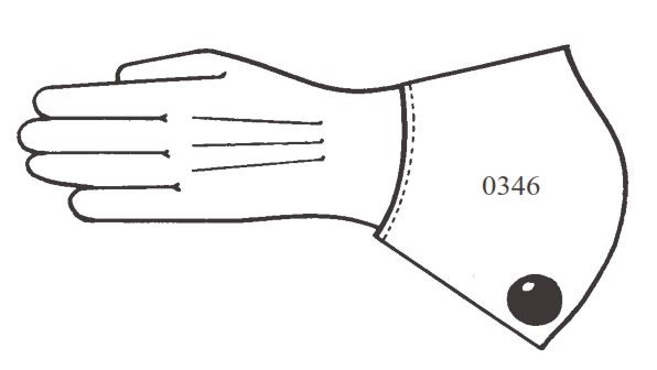Bold Stulpen-Handschuhe Leder weiß Gr. 9 1/2