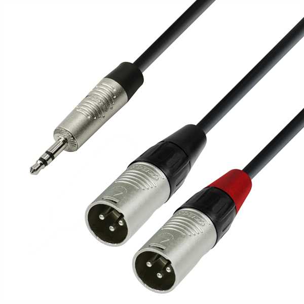 ah Cables 4-Star 1,8m Y-Kabel 2x XLR-Male - 1x Miniklinke Stereo