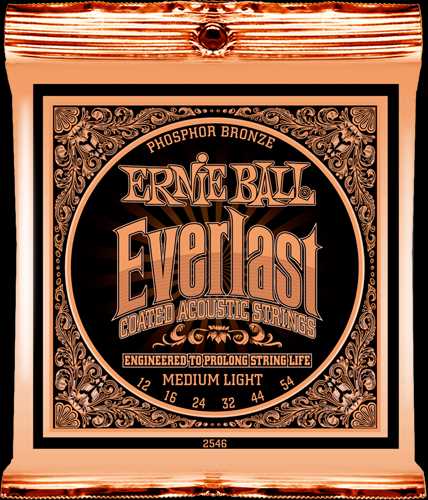 Ernie Ball &quot;Everlast Coated Phos. Bronze med.&quot; Westerngitarren Saitenset 013-056