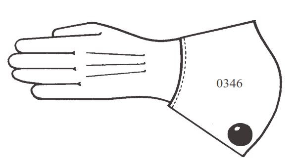 Bold Stulpen-Handschuhe Leder weiß Gr. 8 1/2