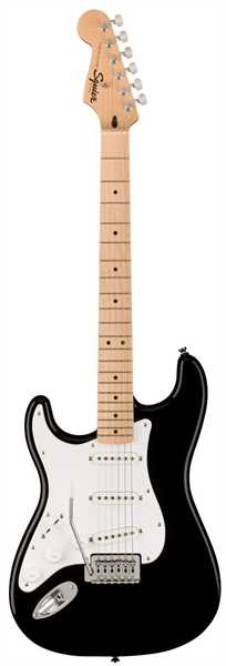 Fender Squier Sonic™ Stratocaster® Left-Handed Maple Fingerboard, White Pickguard, Black