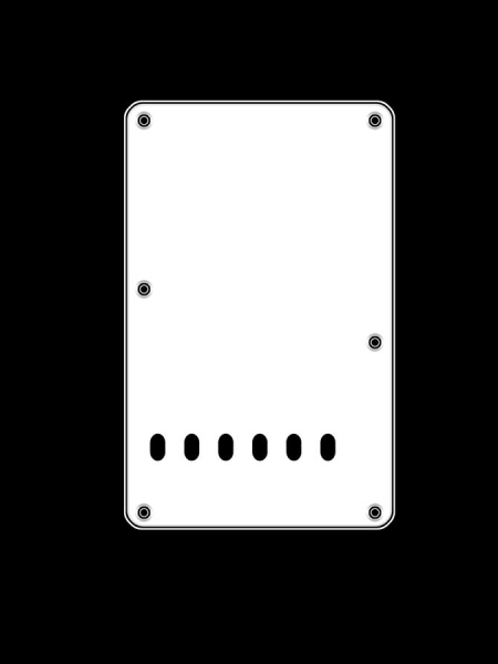 Boston BPL-313 W Backplate für Strat linkshand, weiß